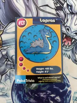 (VP) Lapras #131 PokeTrivia Burger King Promo Card 1999 Vintage Pokemon HP - Image 1