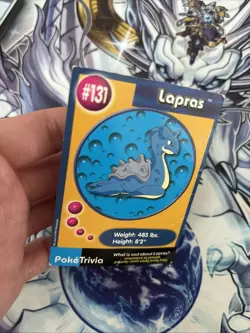 (VP) Lapras #131 PokeTrivia Burger King Promo Card 1999 Vintage Pokemon HP - Image 3