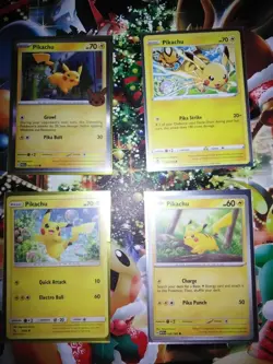 Pokemon Pikachu Card Collection Setof 4 All English mint Condotion - Image 1
