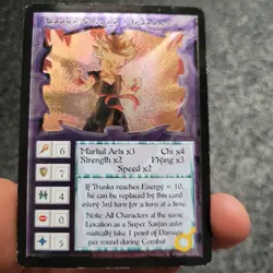 Ani-mayhem Dragonball Z Super Saiyan Trunks Vintage Card 1997 Foil Ultra Rare - Image 5