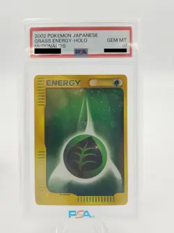Grass Energy Holo PSA 10 McDonald's 2002 Japanese Pokemon Card Graded - Image 2