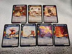 2005 Upper Deck Avatar The Last Airbender Quickstrike 7 Card Lot - MP-HP - Image 1