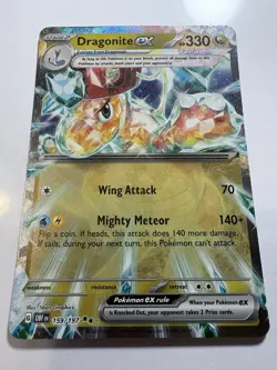 Pokemon Dragonite EX 159/197 Obsidian Flames Double Rare Card - Image 1