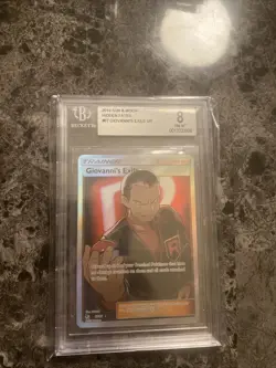 MINT POKEMON GIOVANNI’S EXILE 67/68 FULL ART TRAINER HIDDEN FATES BGS 8 - Image 1