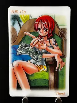 Nami ONE PIECE Plastic Card BANDAI #156 Japanese JAPAN Very Rare 2004 - Image 1