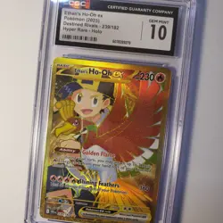 Graded Pokemon Card ENG Destined Rivals Ethan's Ho-Oh ex 209/182 UR CGC 10 - Image 1