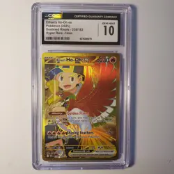 Graded Pokemon Card ENG Destined Rivals Ethan's Ho-Oh ex 209/182 UR CGC 10 - Image 2