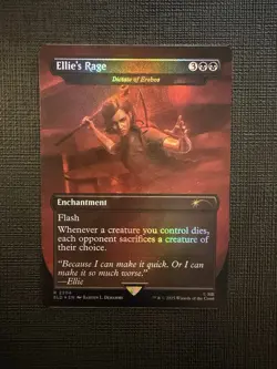 MTG Ellie's Rage, Bordless Foil, New/Unplayed, The Last of Us Secret Lair SLD - Image 1