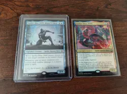 Spider-Man MtG, Spider-Man 2099, Miguel O'Hara Mythic SPE 0008, Foil & SPM 0150 - Image 1