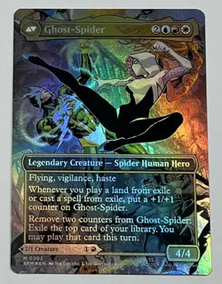 MTG Marvel Spider-Man *Foil Borderless* GWEN STACY / GHOST-SPIDER #0202 *Mint - Image 2