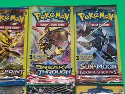 New Pokemon TCG Sun & Moon And XY 3 Card Booster Packs Assorted Lot X8 Sealed - Image 4