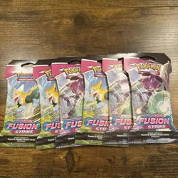 Pokemon TCG: Sword & Shield-Fusion Strike Sleeved Booster Pack (10 Cards) - 6 PK - Image 1