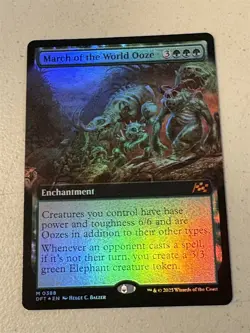 mtg borderless foil March of the World Ooze, Aetherdrift, unplayed - Image 1