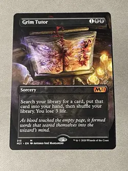 MTG Grim Tutor Core Set 2021 Regular Borderless NM - Image 1