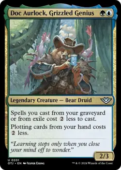 MTG (x4) Doc Aurlock, Grizzled Genius (x4) Playset (OTJ U#201) NM/LP - Image 1