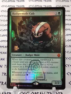 Prerelease FOIL BADGERMOLE CUB mtg NM The Last Airbender (#01) Mythic - Image 1