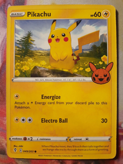 Pokemon TCG Halloween Trick Or Trade Pikachu #49/203 Common LP-NM - Image 1