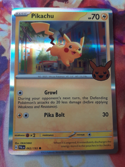 Pokemon TCG Pikachu Trick or Trade 2023 062/193 Holo - Image 1