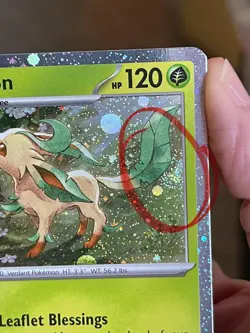 POKEMON LEAFEON 005/131 RARE COSMOS HOLOFOIL WITH SWIRL PRISMATIC EVOLUTIONS NM - Image 3