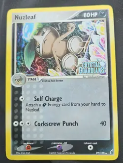 Nuzleaf 39/100 Pokemon Card 2006 Holo Ex Crystal Guardians - Image 1