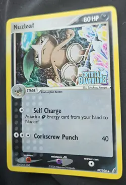 Nuzleaf 39/100 Pokemon Card 2006 Holo Ex Crystal Guardians - Image 2