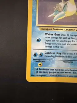 Pokemon 1999 Lapras 10/62 Fossil Holo Rare Vintage WOTC - Image 4