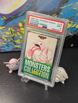 Vintage Pokemon 1996 Japanese ? Bandai Carddass Vending Lickitung #108 ?? PSA 9 - Image 1