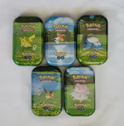 🔥 Pokemon TCG 🔥 Sword & Shield Pokemon GO Mini Tins 🔥 Complete Set of 5 ✈ - Image 1