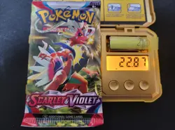 22.87g (Heavy HEAVIEST!) Scarlet & Violet Pokemon Booster Pack - Sealed - #210 - Image 1