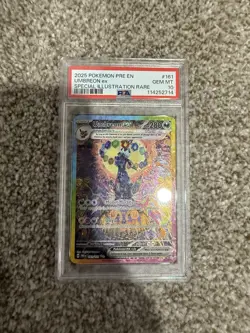 2025 POKEMON PRE EN-PRISMATIC EVOLUTIONS #161 UMBREON ex SAR PSA 10 QT - Image 1