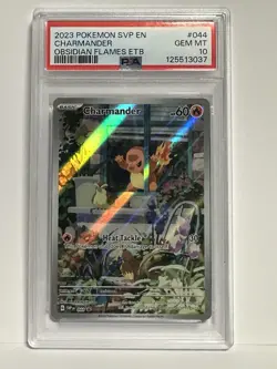2023 POKEMON SVP EN Charmander Obsidian Flames ETB #044 Gem Mt PSA 10 - Image 1