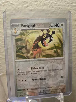 Pokemon TCG Farigiraf Sv02: Paldea Evolved Reverse Holo "Miscut" Error - Image 1