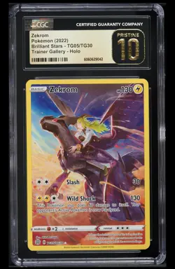 ‼Zekrom Pokemon (2022) Brilliant Stars - TG05/TG30 GRADE 10 PRISTINE💨 - Image 1