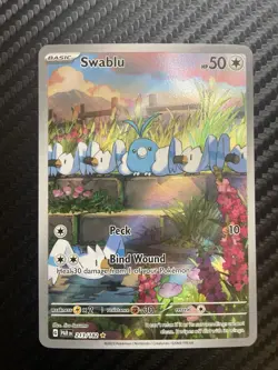 Pokemon TCG Swablu Paradox Rift 213/182 Holo Illustration Rare Mint Condition - Image 1