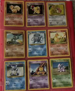Pokemon vintage base set 18 card lot - Lp and No Duplicates - Image 1