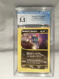 Cgc 5.5 Rocket's Sneasel #5 Promo Best of Game 2003 Pokemon Card - Image 2