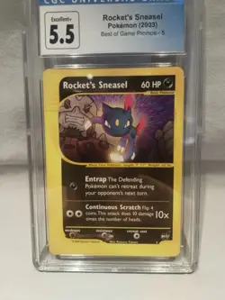 Cgc 5.5 Rocket's Sneasel #5 Promo Best of Game 2003 Pokemon Card - Image 3