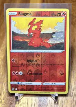 Slugma 021/196 Reverse Holo Lost Origin Pokemon Card NM - Image 1