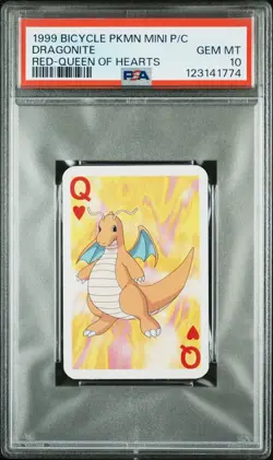 1999 BICYCLE POKEMON MINI PLAYING CARDS RED DECK DRAGONITE PSA 10 - Image 1