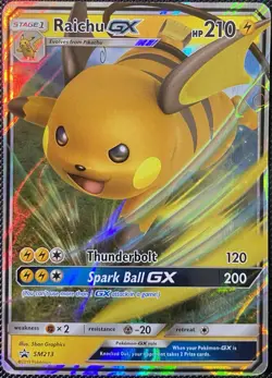 Raichu GX SM213 Sm Holo - Pokemon Card - Image 1