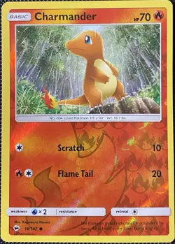 Charmander 18/147 Sm-Burning Shadows Reverse Holo - Pokemon Card - Image 1