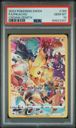PSA 10 Pikachu 160/159 Crown Zenith Secret Rare Pokemon Card - Image 1