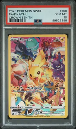 PSA 10 Pikachu 160/159 Crown Zenith Secret Rare Pokemon Card - Image 1