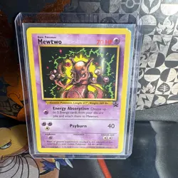 Pokemon Mewtwo 1995 Black Star Promo card 14 LV. 60 #150 - Image 1