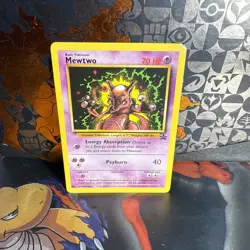 Pokemon Mewtwo 1995 Black Star Promo card 14 LV. 60 #150 - Image 2