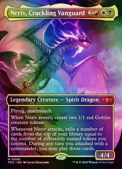 Neriv, Crackling Vanguard (Borderless)Commander: Tarkir:Dragonstorm NM MTG Foil - Image 1