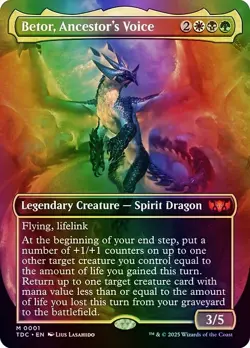 Betor, Ancestor's Voice (Borderless) Commander: Tarkir: Dragonstorm NM MTG Foil - Image 1