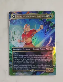 MTG: Aang, At The Crossroads Borderless Foil NM Avatar The Last Airbender - Image 1