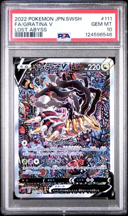 2022 POKEMON JPN SWORD & SHIELD LOST ABYSS #111 FULL ART/GIRATINA V PSA 10 - Image 1