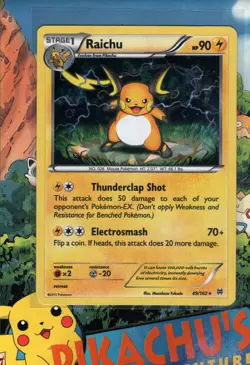 Pokemon TCG Raichu Theme Deck Exclusive 49/162 Promo Cracked Ice NM/M - Image 1